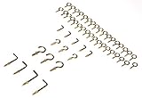 ALAZCO Assortedカップフック&スクエア曲げスクリューキット画像壁アートクロックハードウェアHanging 50pc AZ50CHS
