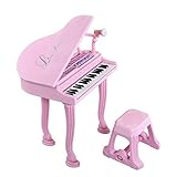 Little Princess Educational 37 Keys Keyboard Kids Toy Piano with Bench and Microphone can Connect MP