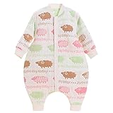 BEATON JAPAN (ビートン ジャパン) ベビー ＆ チャイルド 6重ガーゼ パジャマ スリーパー (XL, 羊ホワイト)