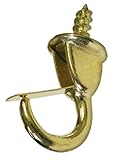 The Hillman Group 592023 Safety Mug Hooks, 1-1/4-Inch, Brass, 3-Pack by The Hillman Group