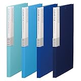 プラス クリアファイル A4縦 24ポケット デジャヴ FC-124DP クールトーン 4色組