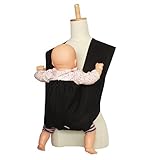 tacmamy(タックマミー) 抱っこ紐/抱っこひも 無地 綿麻 日本製 (M, ブラック)