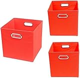 Modern Littles Organization Bundle-3 Storage Bins, Bold Red by Modern Littles [並行輸入品]