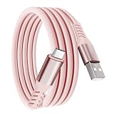 SLuB USB Type C ケーブル 3m USB A to USB C ケーブル 3A急速充電 PD60W対応 シリコン素材 USB2.0高速データ転送 断線防止 iPhone17/16/15/Galaxy/Pixel/Xperia/iPad/MacBookなどタイプc機種対応 ローズゴールド