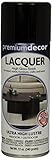 General Paint & Manufacturing PD-1353 Premium Decor Spray Lacquer with 360-Degree Spray Tip, Black [
