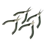 本革グリップ付き工具4本セット（平ヤットコ×2、丸ヤットコ、ニッパー）KHカーキ bellybellyオリジナル