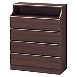 白井産業【SHIRAI】チェスト たんす 引出 衣類収納 チェスカ ダークブラウン 幅90cm 高さ約112cm 【2梱包】 CSC-1190HDK CSC-1190HDK