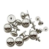 KUKU工房 ネジ式 ギボシ レザークラフト向け 頭径12mm 6個セット (シルバー)