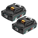 Waitely互換マキタ薄型リチウムイオンバッテリー3000mAh BL1815N BL1830B マキタ18v純正充電器対応可能 全保護基板 カットオフ機能付き 小型軽量 耐久性が良い 電気用品安全法に基づくPSEマーク取得済み 確実に12ヶ月のメーカー保証があり（バッテリー２個セット）