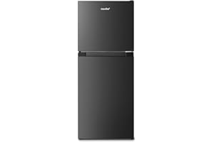 COMFEE' RCT128BL1JP(E) 2024 Model Refrigerator, 40.6 gal (127 L), Width 18.5 inches (47 cm), Right Opening, Black, 2-Door, Slim, Compact, Living Alone