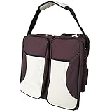 URIJK ベビーベッド 折りたたみ 簡易ベビーベッド マザーズバッグ ショルダーバッグ 持ち運びに便利 ベッドインベッド 多機能 大容量 収納でき 旅行 お出かけ (コーヒー色)