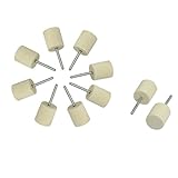 uxcell ボブフェルト ハード シャンク径3mm ロータリーツール バフ研磨 10個入り