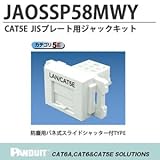 【PANDUIT】カテゴリ５Ｅ　ＪＩＳプレート用ジャックキット バネ式シャッター JAOSSP58MWY