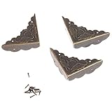 12枚入り コーナーシール 金具 DIY/かばんのコーナー保護 パーツ材料 金具/ 手作り ハンドメイド 手芸 手作り ブロンズ