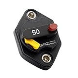 B Blesiya ブラック　サーキットブレーカ　マニュアルリセット回路ブレーカ　自動車のため　50A　32V