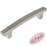 Cosmas 5237snサテンニッケルContemporaryキャビネットハードウェアハンドルプル – 3 – 3 / 4 "穴中心 – 10パック