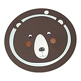 Nice Days（ナイス　ディズ）　ベビーお食事マット　シリコーン　可愛い動物　持ち運び (熊)