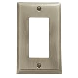 クラシックスクエアベベルデザイン単一漏電遮断器スイッチプレート仕上げ:サテンニッケル