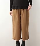 Angeliebe エンジェリーベ マタニティ パンツ フィット タック ワイドパンツ 妊婦服 産前 産後 ズボン M ～ L キャメル 21635 21635202