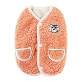 Jimjis 犬服 秋冬 サンゴベルベット 犬の冬服 暖かい ペット服 厚い ドッグウェア パーカー 小中型犬 防寒 着脱簡単 抜け毛防止 ペット用品 ペット衣類 小型犬 中型犬洋服 猫服