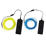 Baoblade Baoblaze ELワイヤー　ネオン　LEDライト　コントローラー付　ステージ　バー　パーティー 車 　装飾　5m　青 緑 白 黄　2点セット　 - 青＋緑