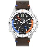 Timex メンズ Expedition North Tide-Temp-Compass 43mm 腕時計, ブラウン/ブラック/ステンレススチール。, One Size, 43mm Expedition North Tide-Temp-Compass