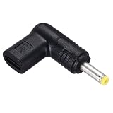 uxcell US B 3.1 タイプCメス - DCオスアダプタ 12V タイプ C - DC4017 4.0x1.7mmエルボアダプタ PDパワーバンク PDソース ノートパソコン タブレット用