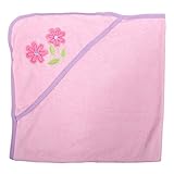 Tadpoles Cotton Embroidered Hooded Towel, Flower by Tadpoles