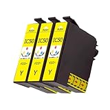 IC50 互換インクカートリッジ IC6CL50 ICY50 (イエロー)3本セットふうせんプリンターインク 増量対応機種：EP-301/302/4004/702A/703A/704A/705A/774A/801A/802A/803AW/804AR/901F/902A/903F/904A/PM-A820/A840S/A920/A940等