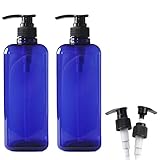 Sweet Plus ディスペンサー 1000ml つめかえボトル シャンプーボトル リンス ボディソープ 詰め替え 容器 大容量 ポンプ式 (ブルー)