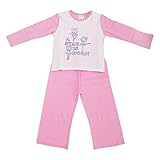 子供用 ガールズ バレリーナマウス 長袖Tシャツ・パンツ パジャマ上下セット トップス・ボトムス スリープウェアセット 女の子 (1歳半-2歳) (ホワイト/ピンク)