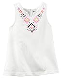 カーターズ Carter's　女の子用刺繍入りお出かけ用ワンピース　ホワイト (12M(72-78cm)) [並行輸入品]