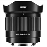 Viltrox 20mm F2.8 FE カメラレンズ フルサイズ対応 広角オートフォーカスレンズ 大口径 約157g 小型&軽量 ソニーEマウントミラーレスカメラ Alpha a7 a7II a7III a7R a7RII a7RIII a7RIV a7S a7SII a9 a7C に対応