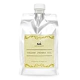 マカダミ屋 ゴールデンホホバオイル1000ml 詰替用(パウチタイプ) マッサージオイル キャリアオイル (フェイス/ボディ用) 業務用・大容量