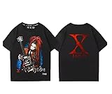 [PAMUT] X JAPAN バンド tシャツ ロック tシャツ YOSHIKI HIDE Toshi パンク メタル 人気 おしゃれ アメリカ 流行 欧米風 音楽 Tシャツ メンズ/レディース 夏服 トップス 半袖 無地 通気性 ファッション ゆったり