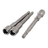 ナットレンチ，SODIAL(R) 100mmの長さの磁気10mm六角ソケットナットドライバセッター　3件