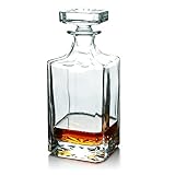 Pingle ウイスキーデカンタ ブランデー デカンタ デキャンタ クリスタルグラス クリア 蓋付き 100％鉛フリー 750ml