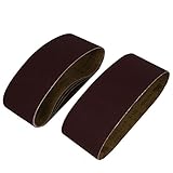 uxcell 研磨ベルト サンドペーパー アブレシブ ダークブラウン 100グリット 5個