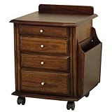 天然木ベッドサイドテーブルミドルブラウンKP-920