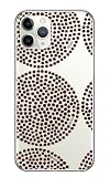 スマホケース iPhone14Pro 用 ケース see design スマホカバー 北欧 透明 クリア ドット 水玉 Big Wheels 09 ブラウン