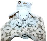Blankets & Beyond Nunu Adorable Puppy White/Gray (9m+) [並行輸入品]