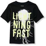 ザ・チルドレンズプレイス THE CHILDREN'S PLACE/ ショートスリーブグローインザダークグラフィックティ ブラック トップス半袖Tシャツ 3歳【並行輸入】