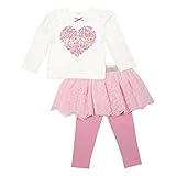 Limited Too 2 Pieceグラフィックジャージートップ&チュチュSkeggingsセット カラー: ピンク