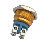 Fenteer プッシュボタン　防水　全4色選択　金属製　スイッチ　押しボタン　ラッチング　スターター　16mm　 - 金