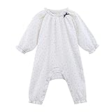 babysing　ベビー服　ロンパース　カバーオール　長袖　肌着　子供服　女の子　ガーゼ　綿100　3-12ヶ月 (73（6-9ヶ月）)