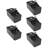 DiCUNO ダクトレール プラグ レール用シーリングプラグ ライティングレール用引掛シーリングボディ ダクトレール 変換ソケット (黒, 5個入り)