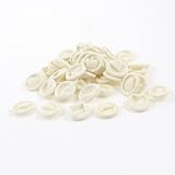 uxcell 指サックフィットタイプ（ベージュ色)　指キャップ　ラテックス製　70個入り