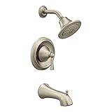 Moen T4503EPBN Wynford Posi-Temp Tub/Shower Trim Kit with Low Flow Shower Head, Brushed Nickel by Mo