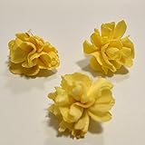 ソーラーカーネーション ヘッド　3個入り イエロー　【カーネ】【フェイク】【フラワー】