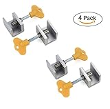 Betan 4セット調節可能なスライド式ウィンドウロック停止アルミ合金ドアフレームセキュリティロック